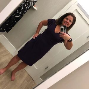 NWOT! CHAPS DRESS EGGPLANT SIZE MEDIUM GREAT FOR ALL OCCASIONS